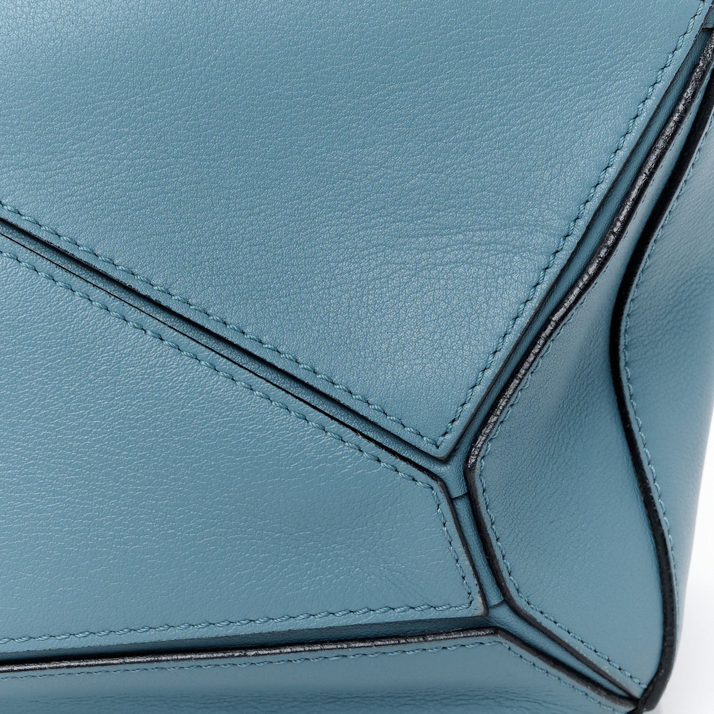 Calfskin Medium Puzzle Bag Stone Blue