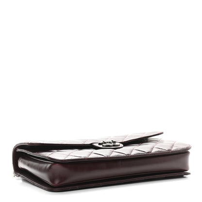 Chanel Calfskin Quilted Large Perfect Edge Flap Burgundy 3 of 12
