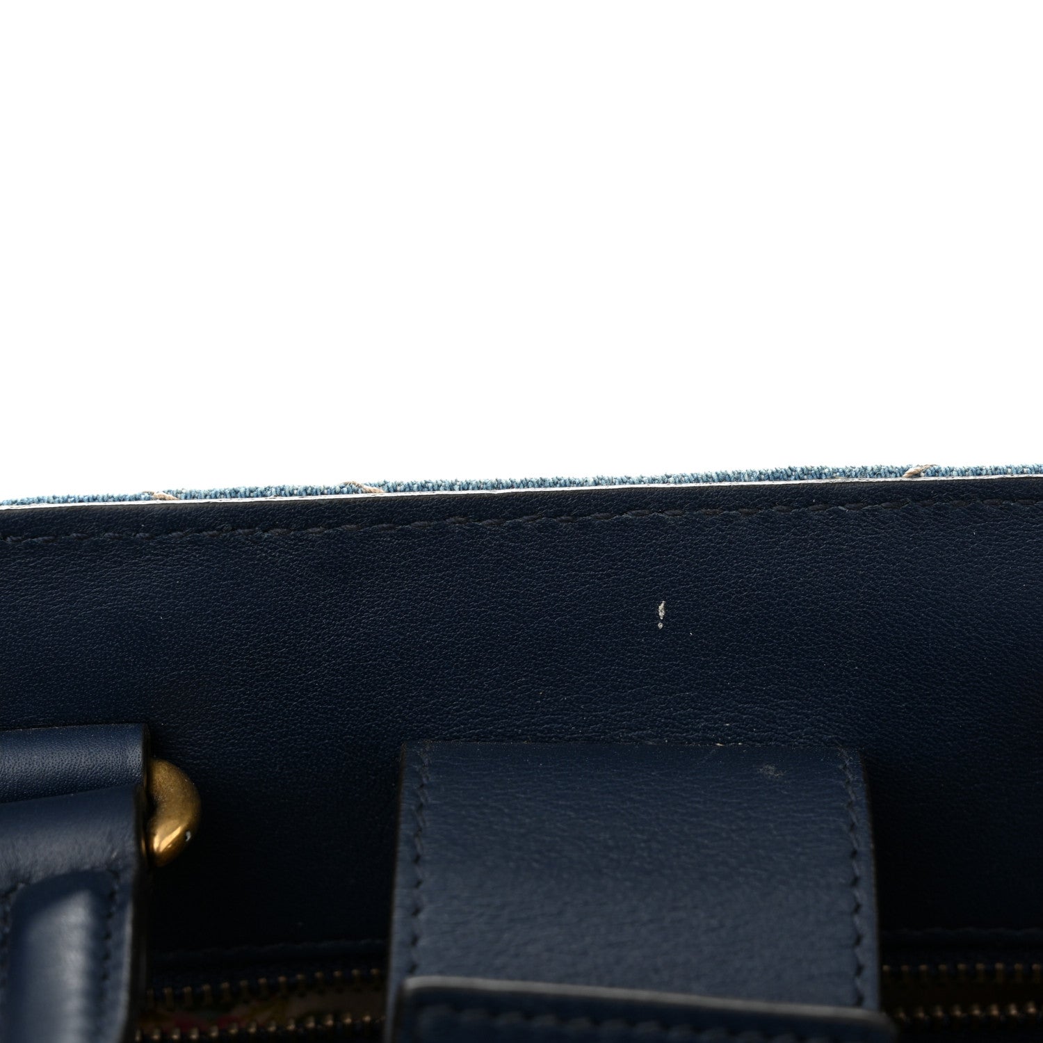 Gucci Denim Matelasse Small Pearly GG Marmont Tote Blue 12 of 15