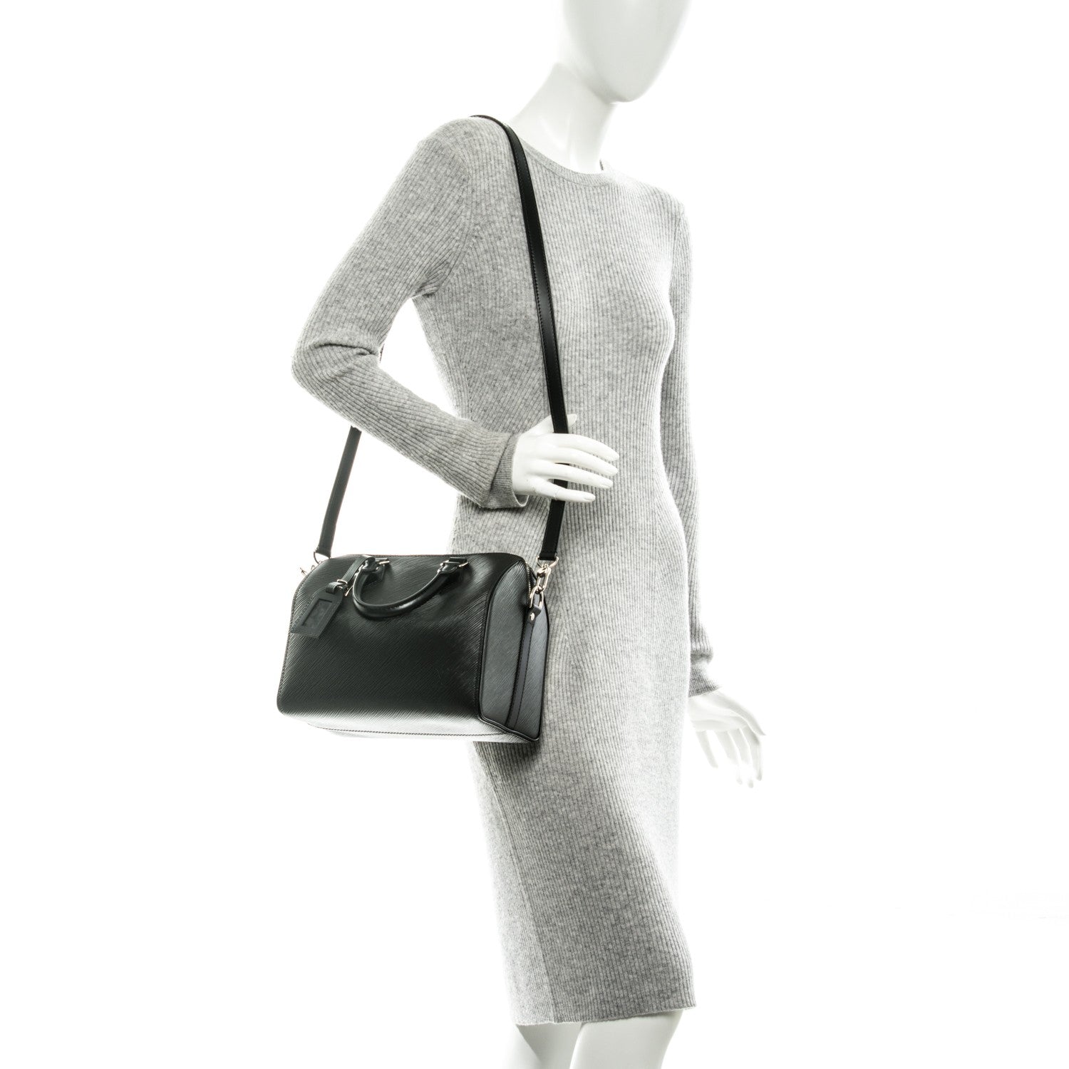 Louis Vuitton Epi Speedy Bandouliere 25 Black 2 of 7
