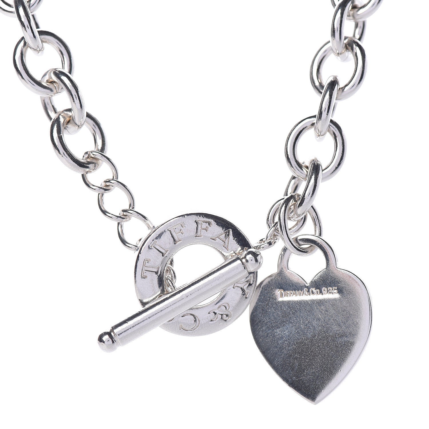 Tiffany Sterling Silver Heart Tag Toggle Necklace 4 of 4