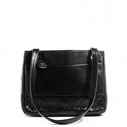 Chanel Lambskin Shopping Tote Black 1 of 8