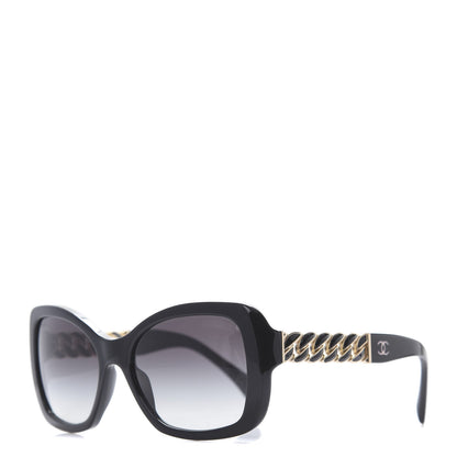 Chanel Acetate Metal Chain Square Sunglasses 5305 Black 1 of 8