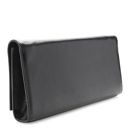 Saint Laurent Patent Grain De Poudre Monogram Cassandre Clutch Black 3 of 6