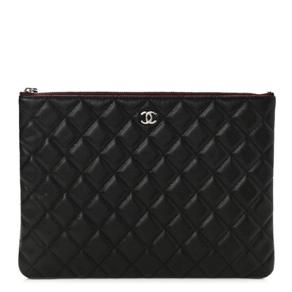 Chanel Caviar Quilted Medium Cosmetic Case Black 1 of 9