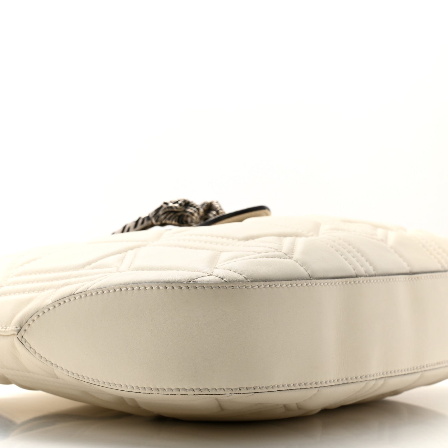 Calfskin Web Quilted Small Dionysus Hobo White