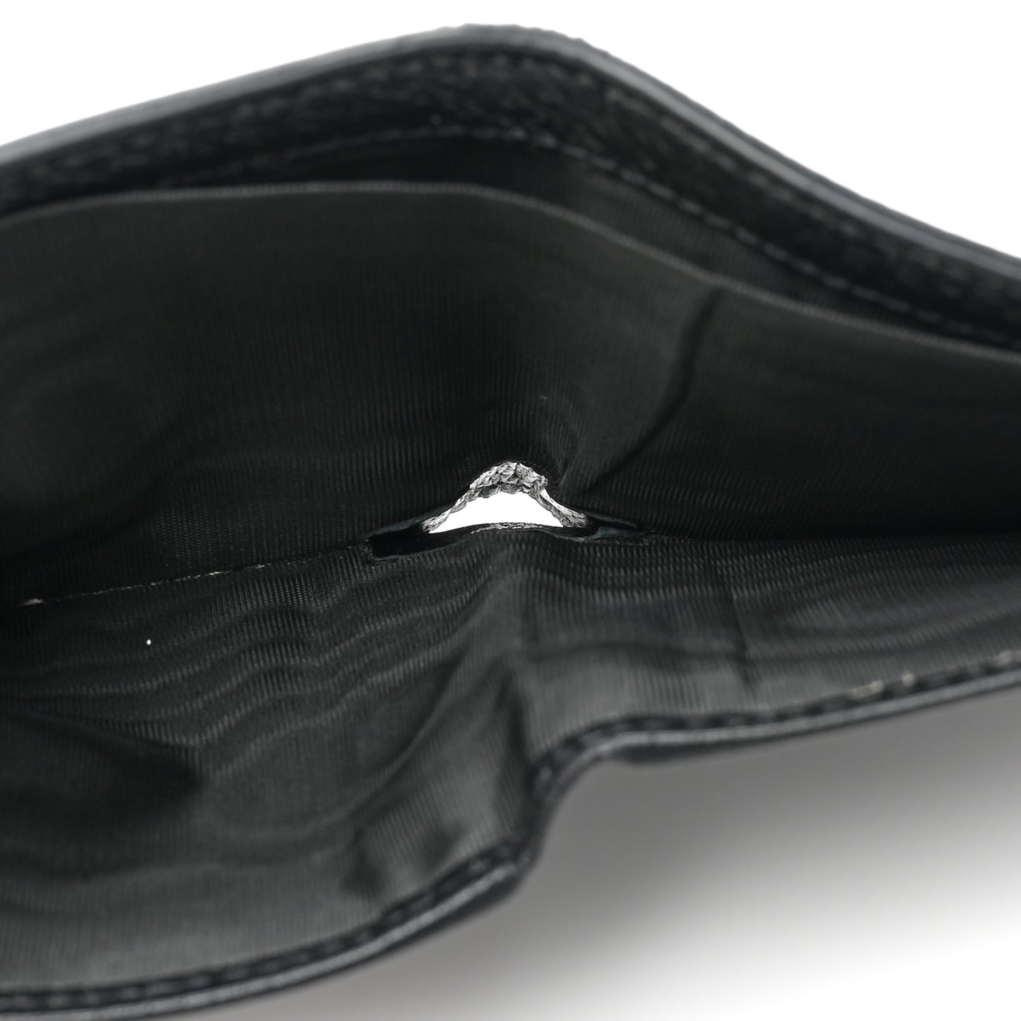 Calfskin Bee Bi-Fold Wallet Black