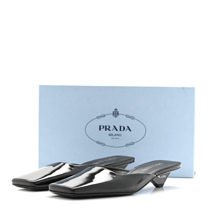 Prada Patent Modellerie Mules 38 Black 9 of 9