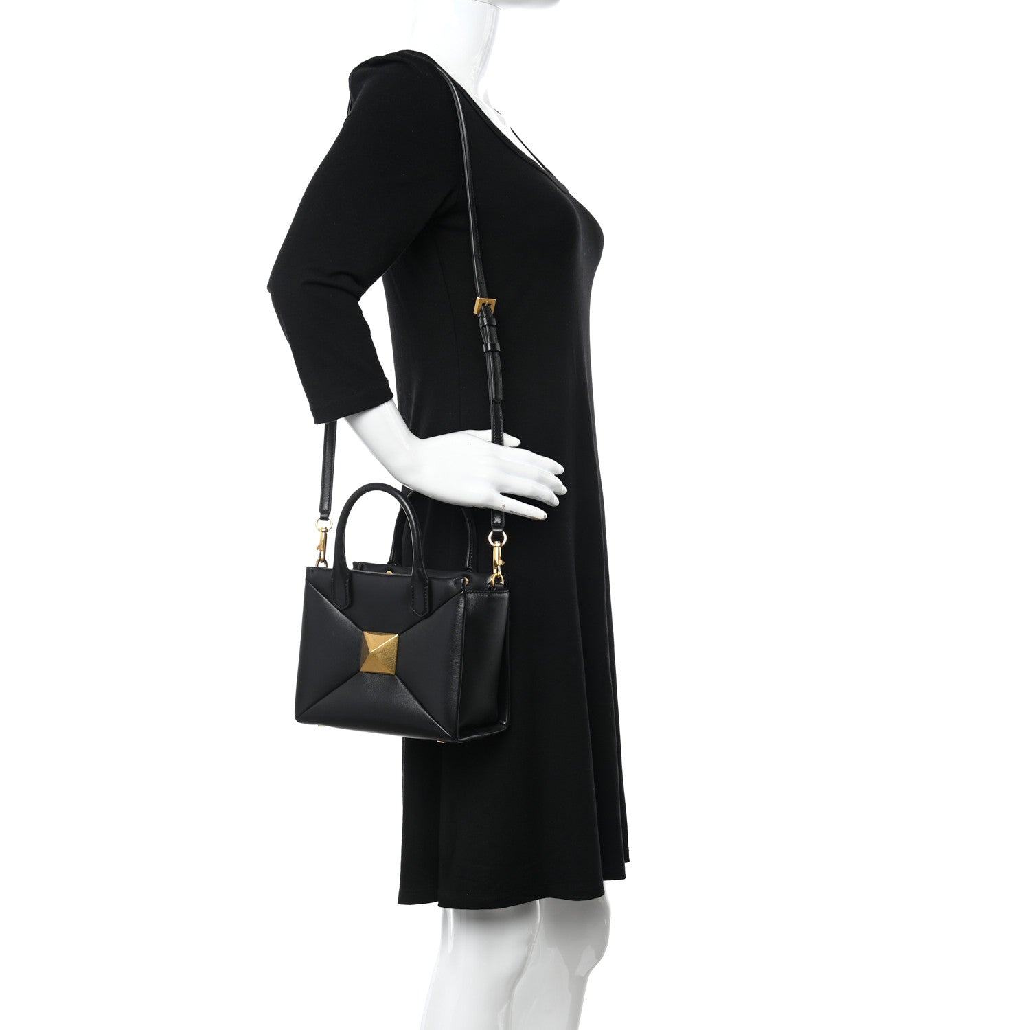 Valentino Garavani Nappa Small One Stud Handbag Black 2 of 9