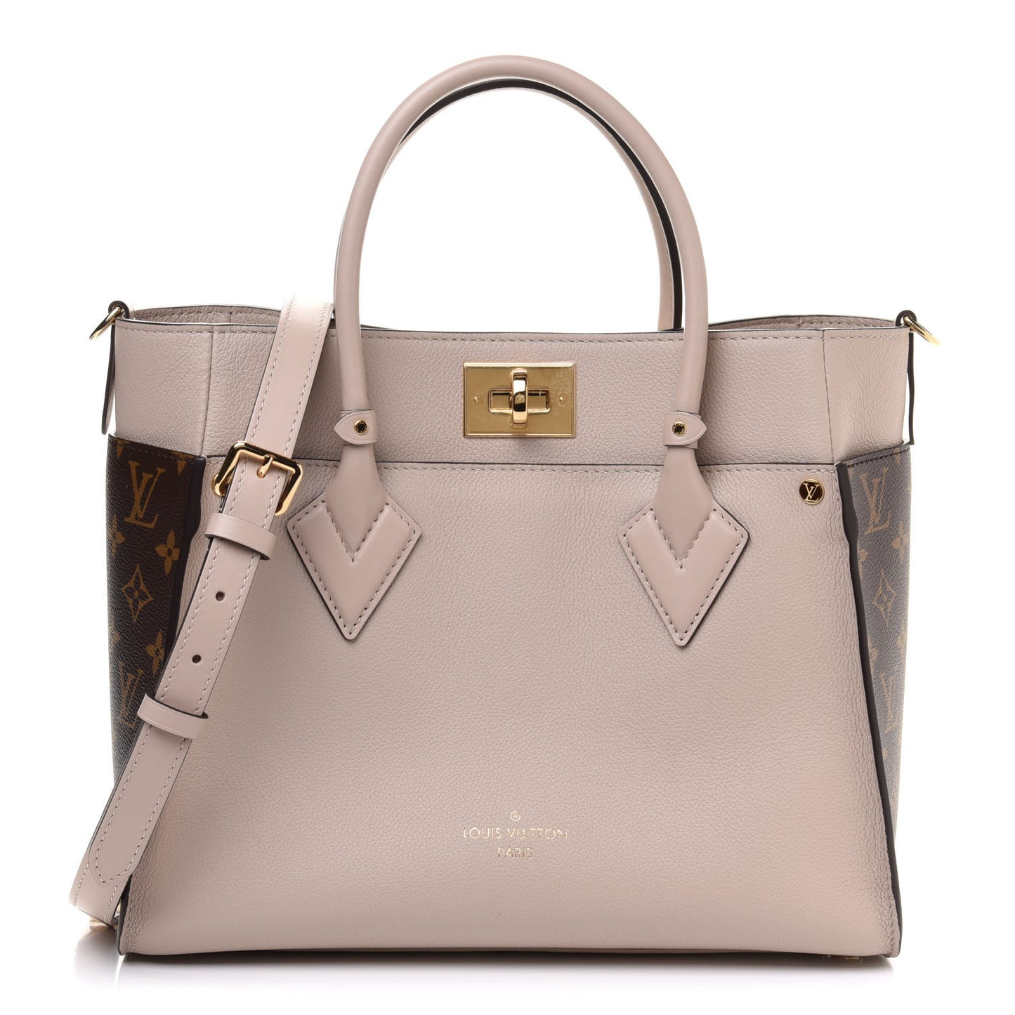 Calfskin Monogram On My Side Greige