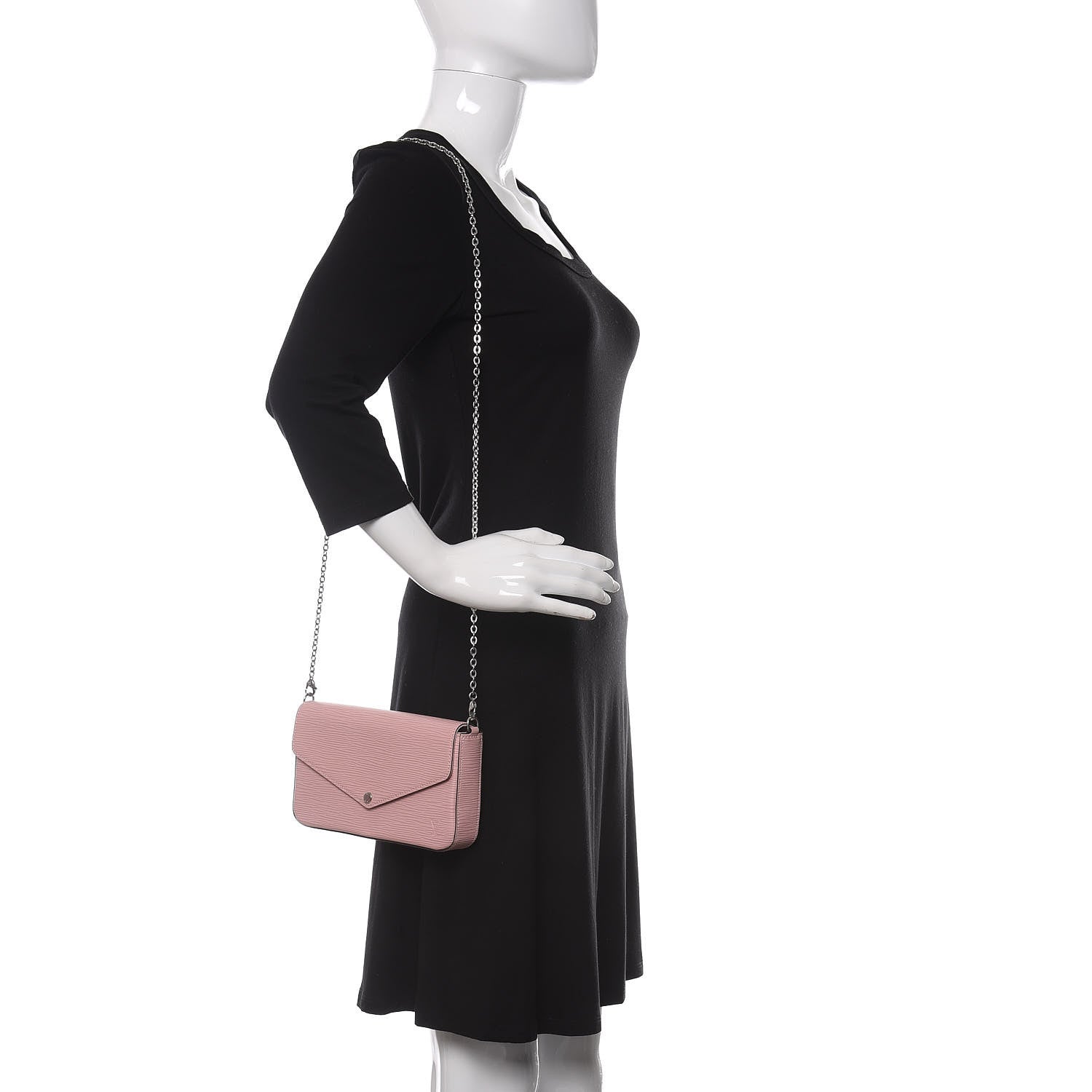 Louis Vuitton Epi Pochette Felicie Rose Ballerine 2 of 9