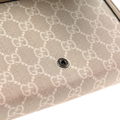 Gucci GG Supreme Monogram Textured Dollar Calfskin Mini Dionysus Chain Wallet Beige Mystic White Oatmeal 9 of 9