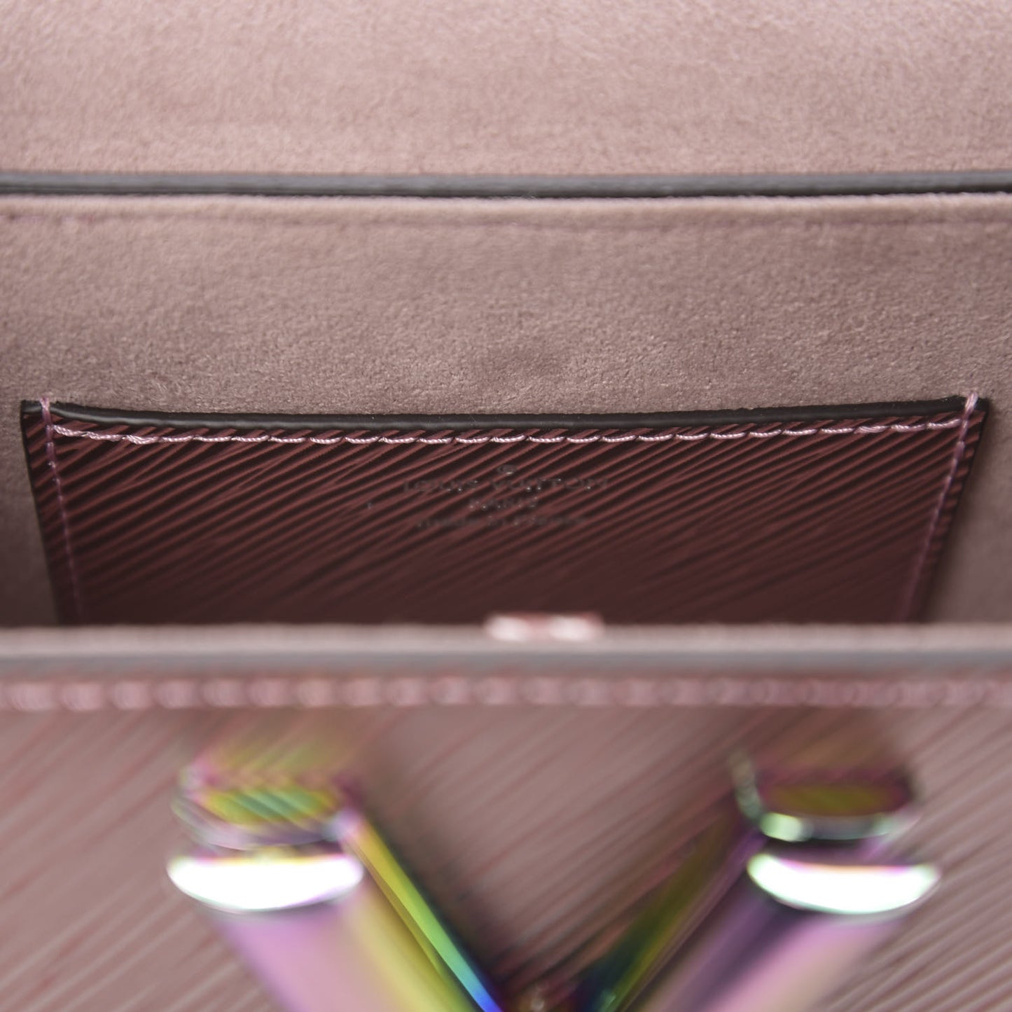 Epi Scarabeo Twist Shoulder Bag PM Rose Gold