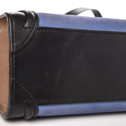 Celine Nubuck Smooth Calfskin Nano Tri-Color Luggage Royal Blue 11 of 18