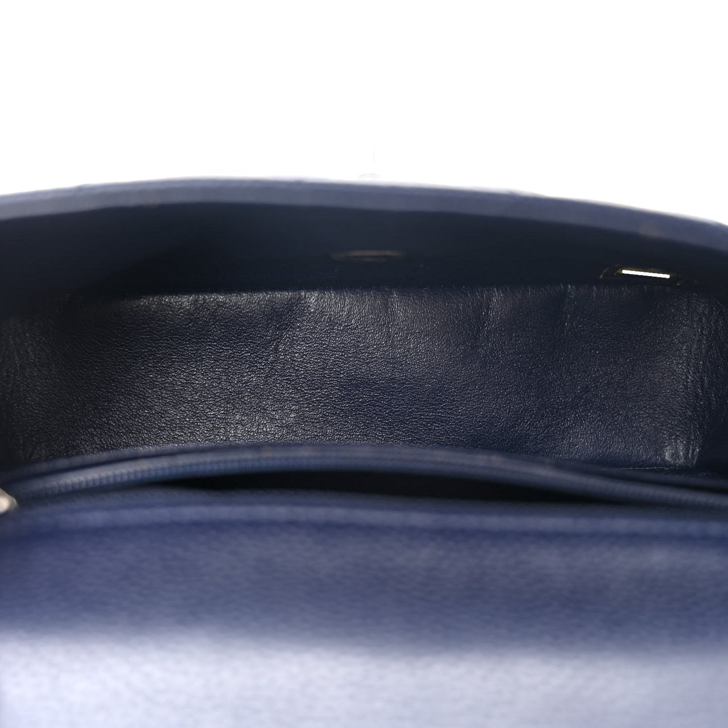 Caviar Quilted Mini Rectangular Flap Navy