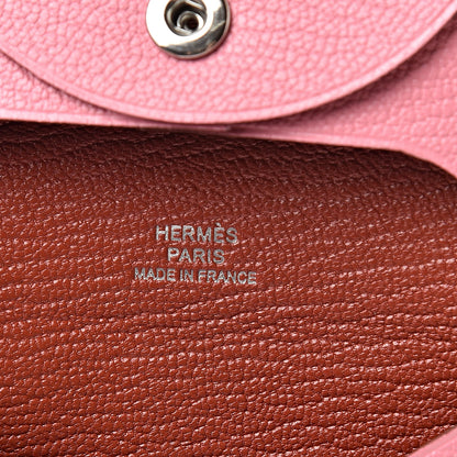 Hermes Chevre Mysore Verso Bastia Coin Purse Rose Confetti Brique 6 of 8