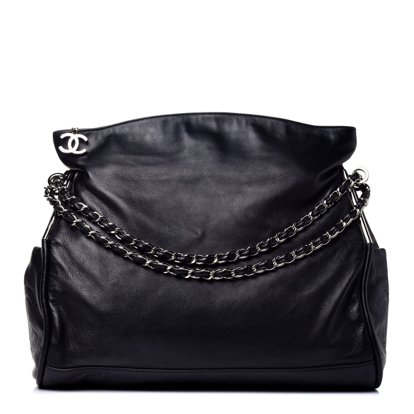 Lambskin Large Ultimate Soft Tote Black