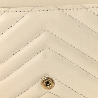 Gucci Calfskin Matelasse Super Mini GG Marmont Shoulder Bag White 15 of 17