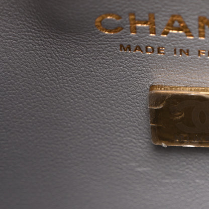 Chanel Caviar Quilted Mini Bucket Bag Blue 7 of 10