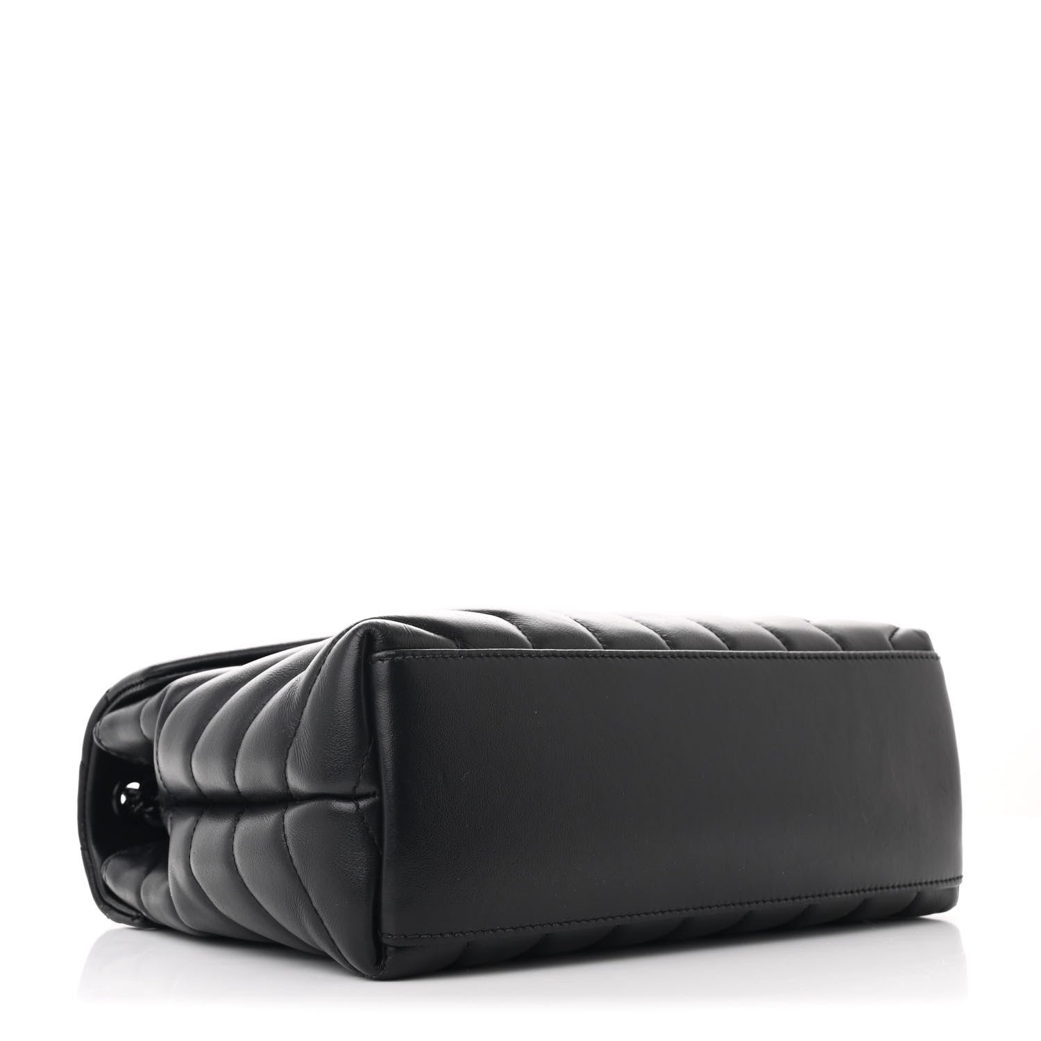 Saint Laurent Calfskin Y Quilted Monogram Monochrome Small Loulou Chain Satchel Black 4 of 12