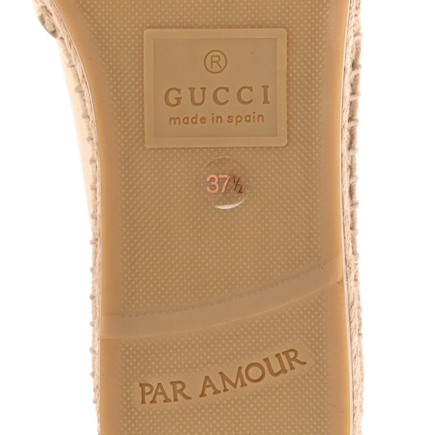 Gucci Canvas Logo Espadrilles 37.5 Greggio White 6 of 9