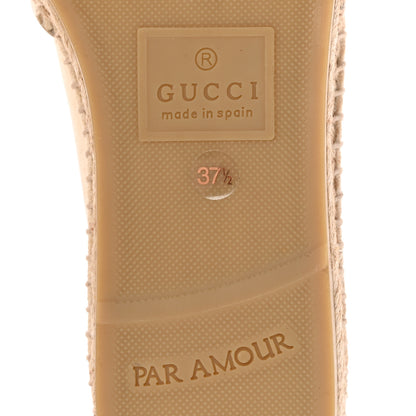 Gucci Canvas Logo Espadrilles 37.5 Greggio White 6 of 9