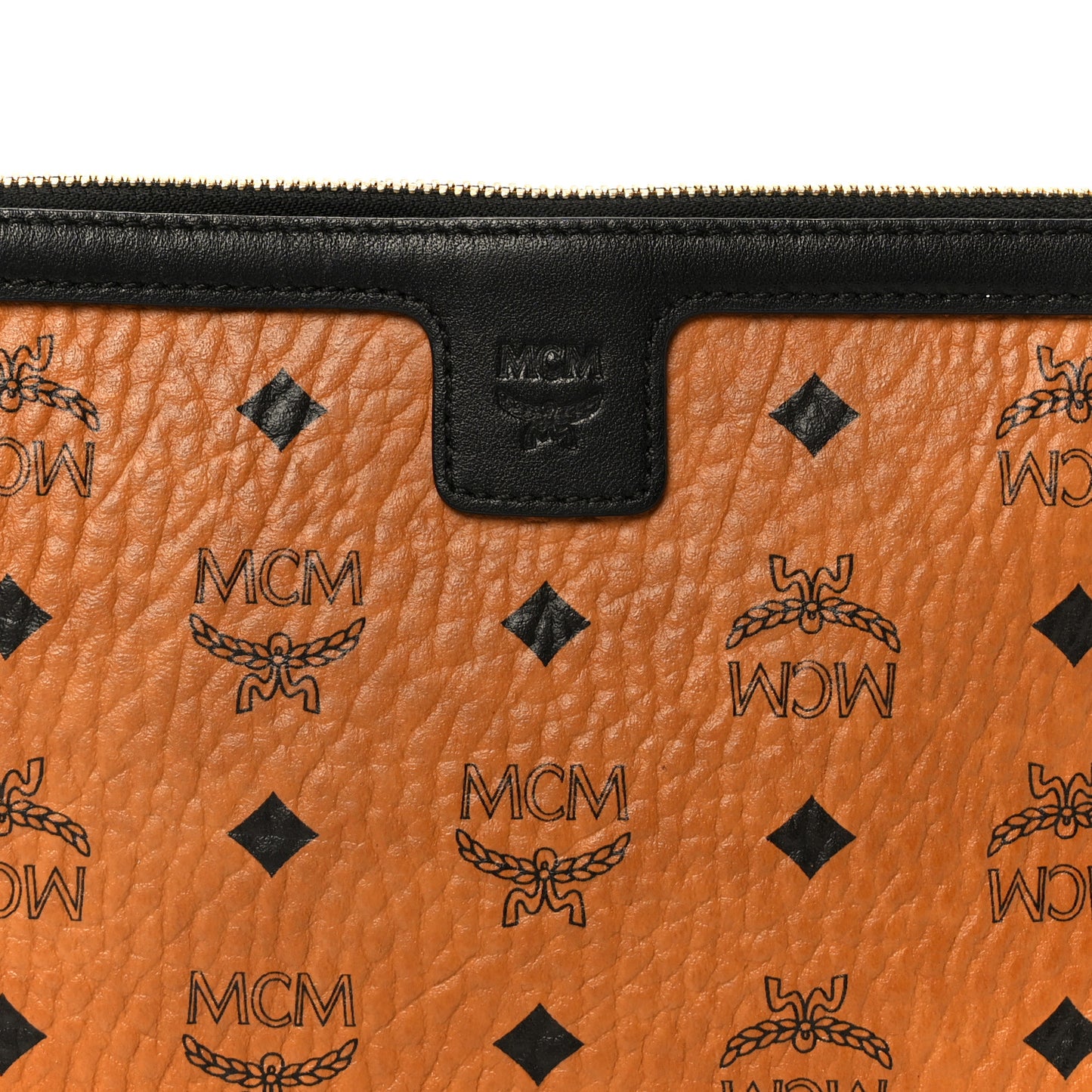 Visetos Liz Shopper Tote Pouch Cognac Black