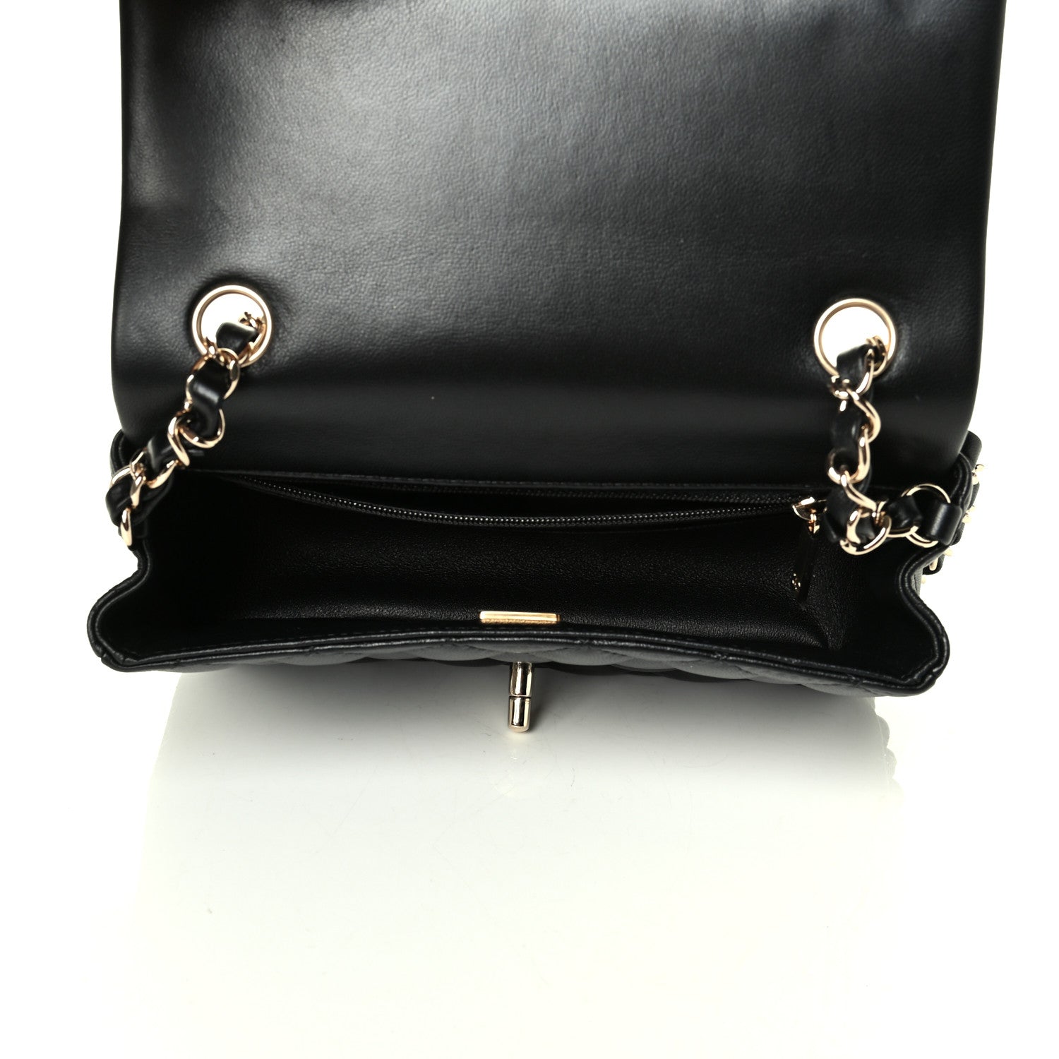 Chanel Lambskin Quilted Mini Rectangular Flap Black 4 of 6