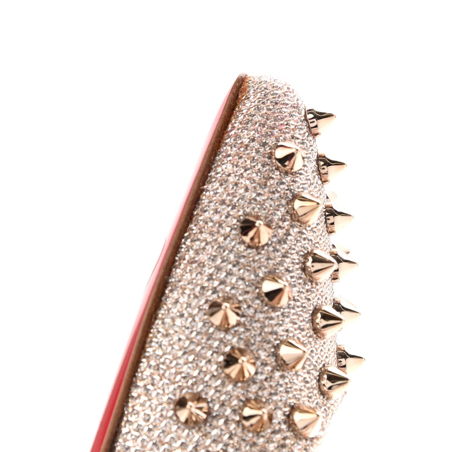 Christian Louboutin Glitter Diams Follies Spikes 100 Pumps 37 Colombe 13 of 18
