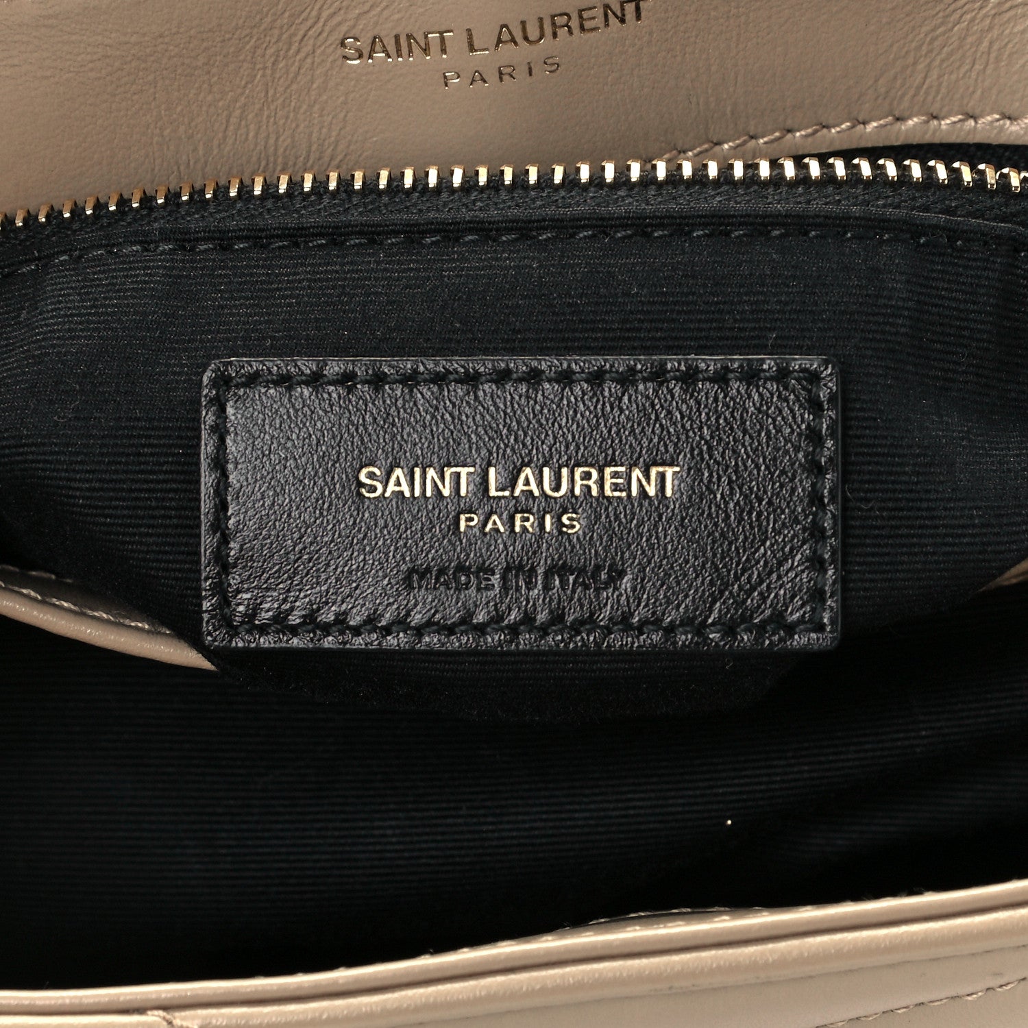 Saint Laurent Calfskin Y Quilted Monogram Toy Loulou Crossbody Bag Dark Beige 7 of 11