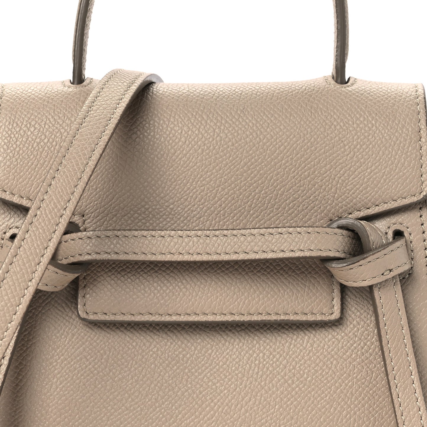 Grained Calfskin Pico Belt Bag Light Taupe