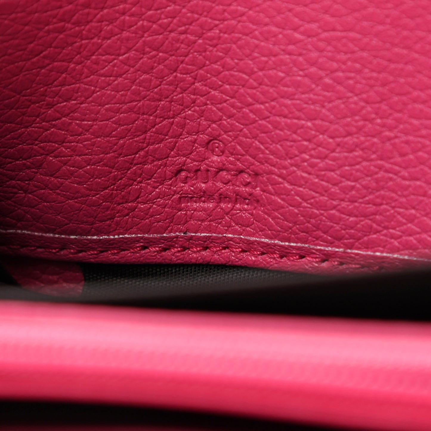 Grained Calfskin Logo Zip Around Wallet Box Pink Green