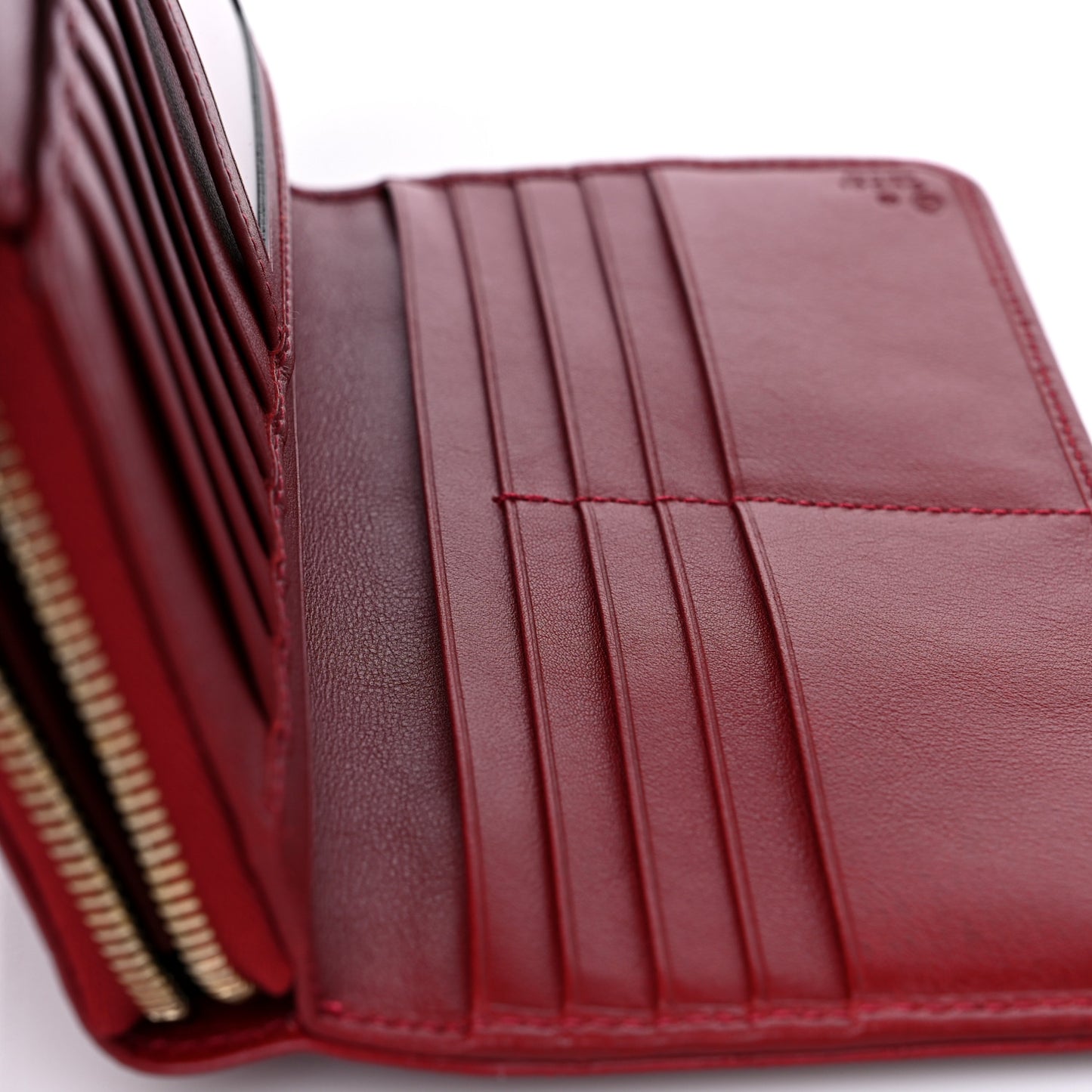 Soft Microguccissima Continental Zip Wallet Red