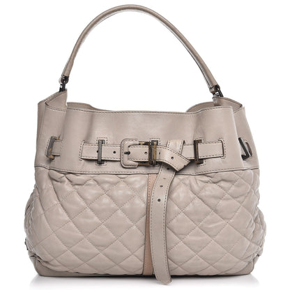 Burberry Lambskin Quilted Medium Enmore Hobo Grey 1 of 21