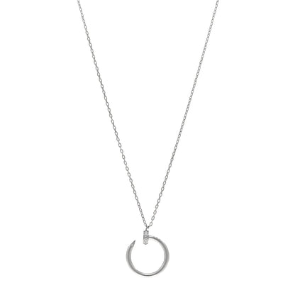 Cartier 18K White Gold Diamond Juste Un Clou Necklace 1 of 5