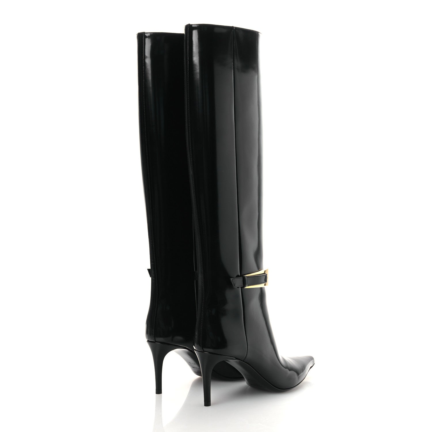 Saint Laurent Vitello Marilyn Hacker 70mm Luz Boots 37.5 Black 5 of 11