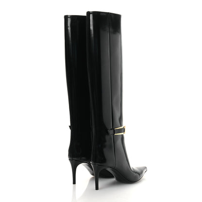 Saint Laurent Vitello Marilyn Hacker 70mm Luz Boots 37.5 Black 5 of 11