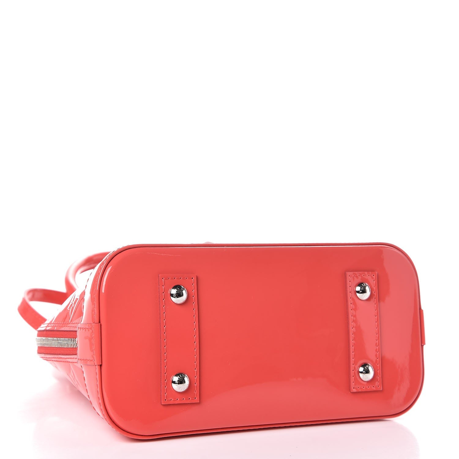 Louis Vuitton Vernis Rayures Alma BB Poppy 4 of 7