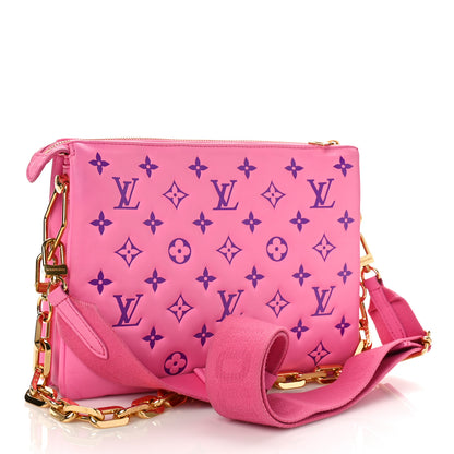Louis Vuitton Lambskin Embossed Monogram Vuittamins Coussin PM Rose Violet 2 of 8