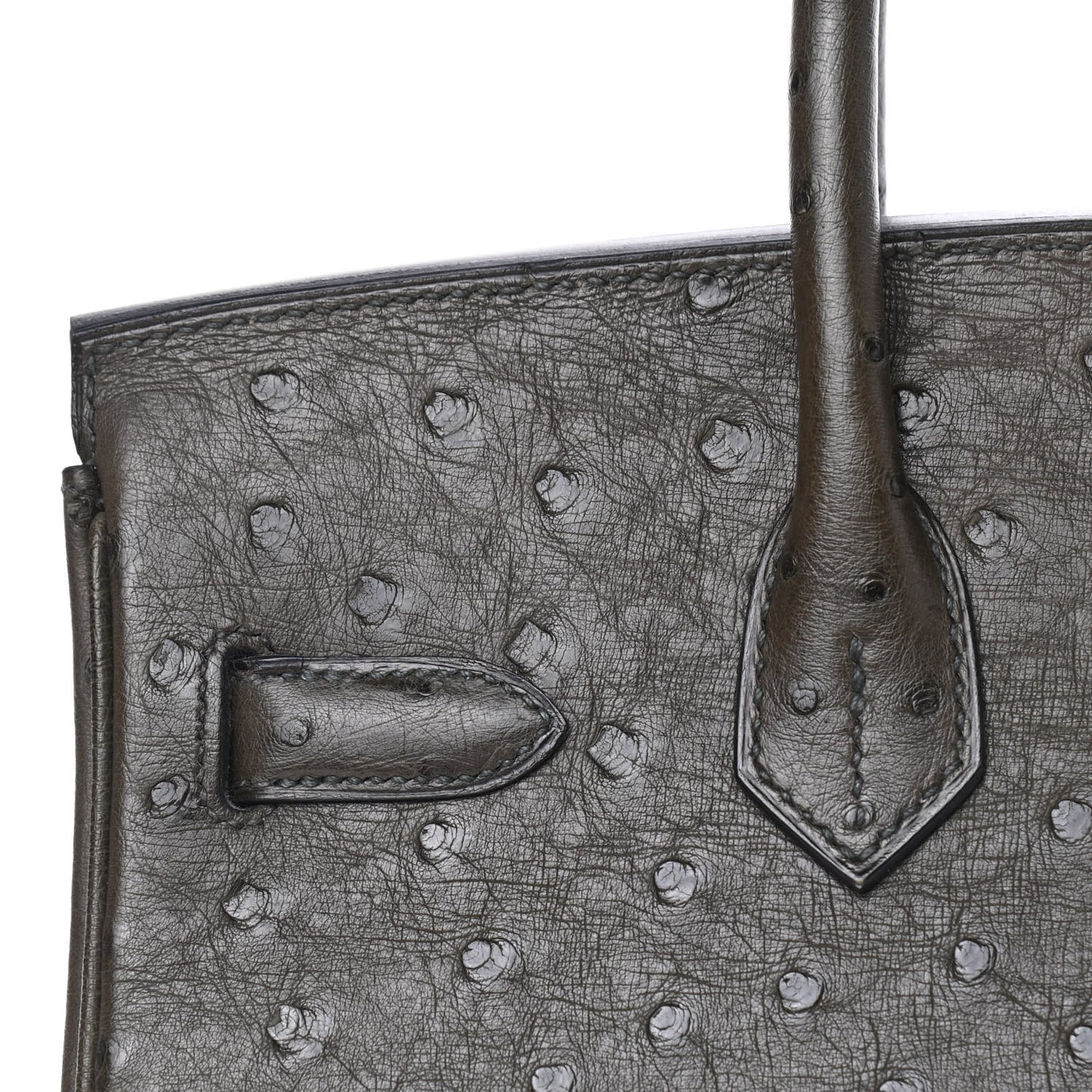 Ostrich Birkin 30 Vert Olive