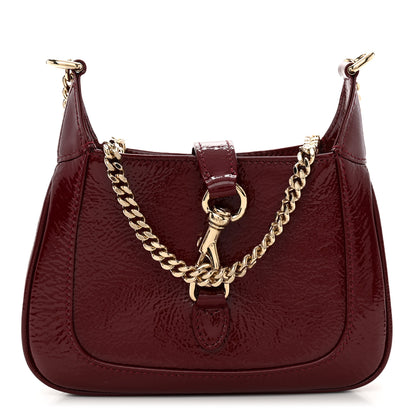 Gucci Crinkled Patent Mini Jackie Notte Bag Rosso Ancora Red 1 of 9