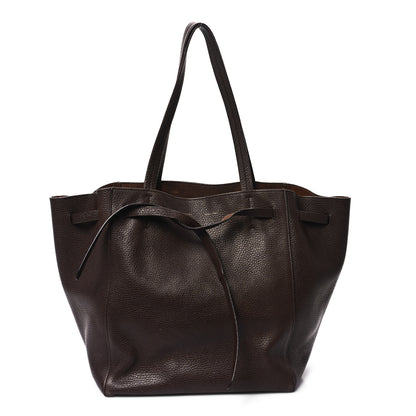 Celine Soft Grained Calfskin Small Belt Cabas Phantom Brown 1 of 11