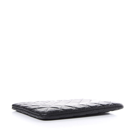 Chanel Caviar Quilted Medium Cosmetic Case Black 4 of 9