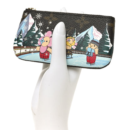 Louis Vuitton Monogram 2023 Christmas Animation Alpine Key Pouch Pink 2 of 6