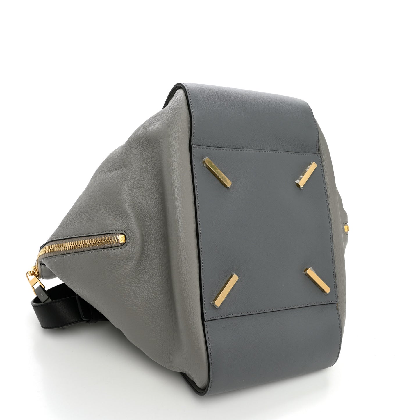 Calfskin Large Hammock Shoulder Bag Grey