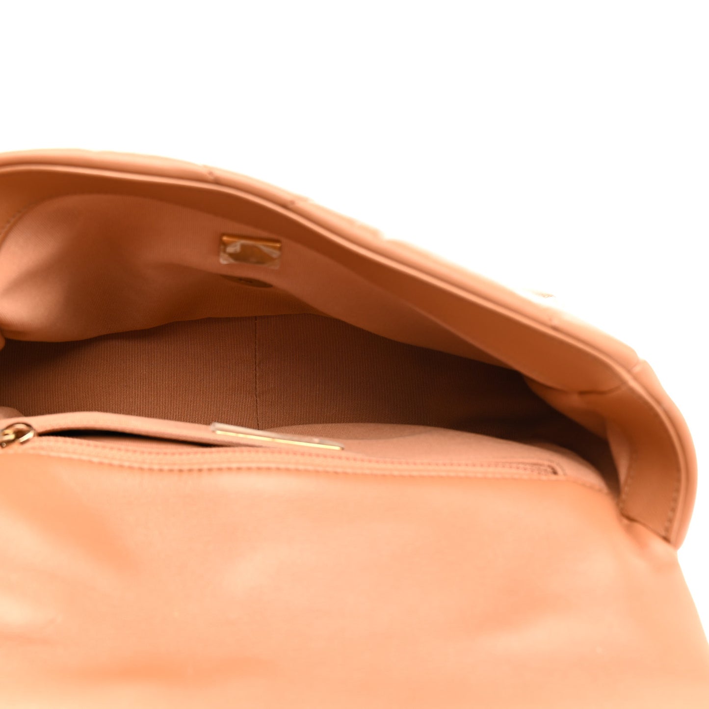 Lambskin Quilted Medium Chanel 19 Flap Brown