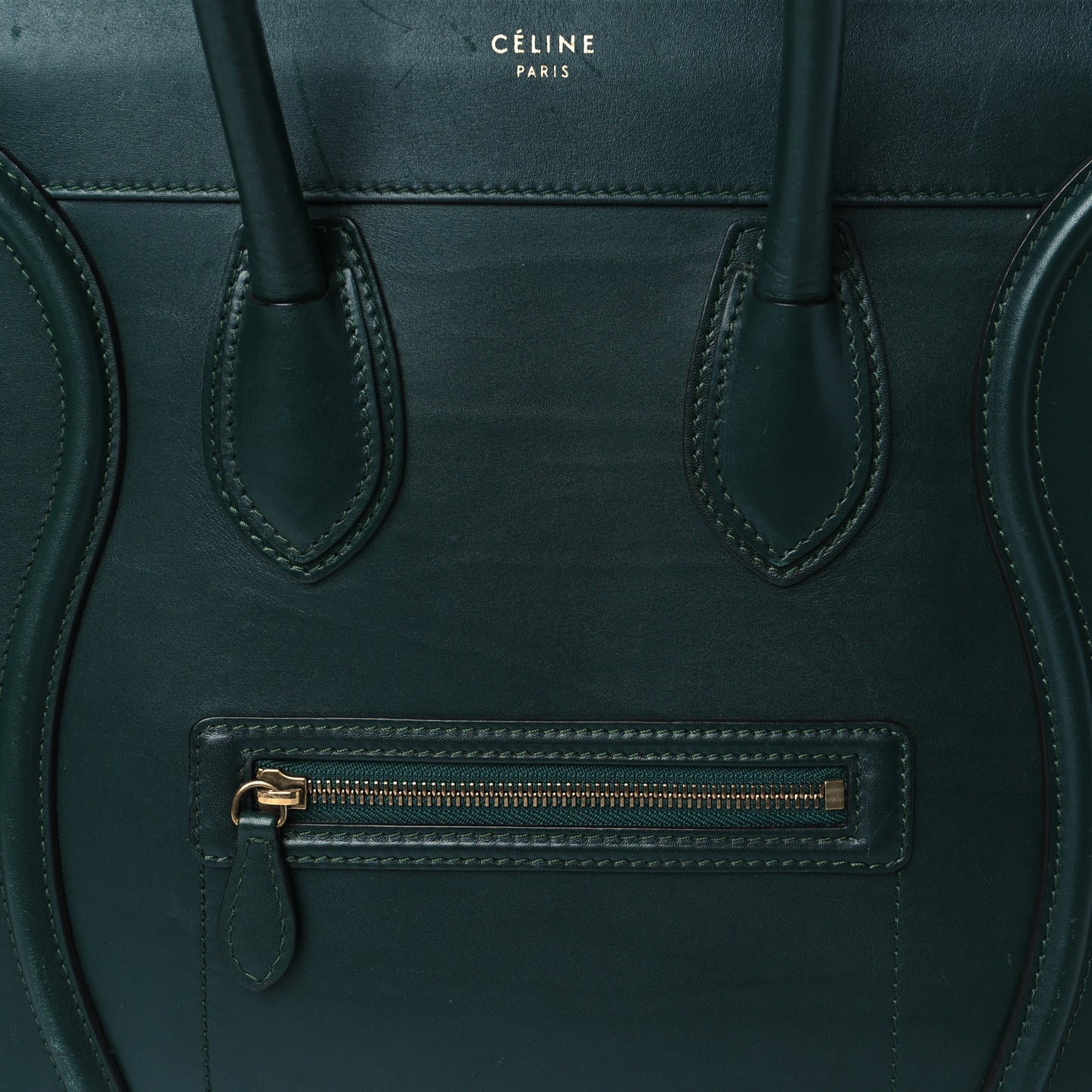 Smooth Calfskin Mini Luggage Emerald