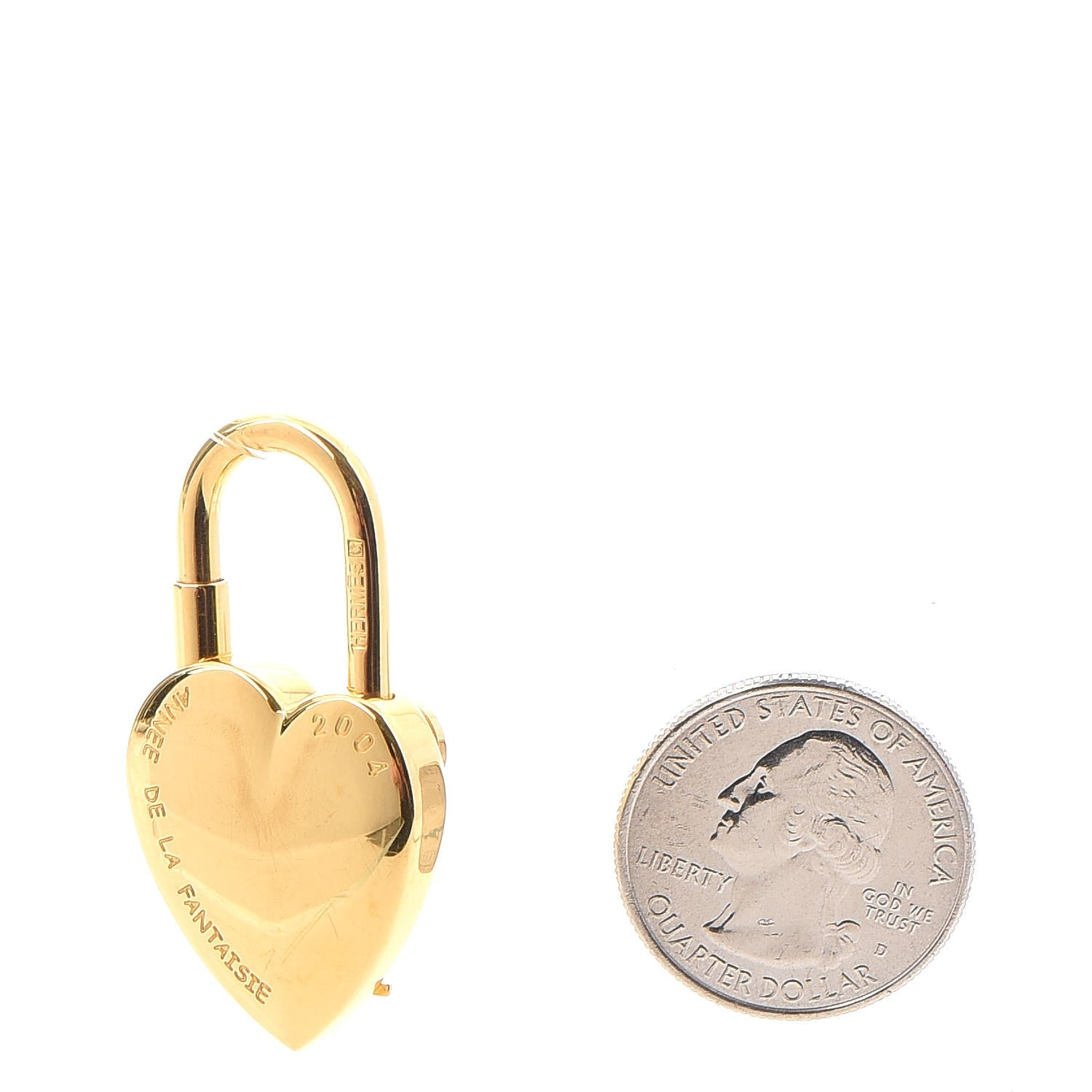 Hermes Annee De La Fantaisie Heart Cadena Lock Gold 2 of 7