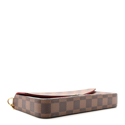 Louis Vuitton Damier Ebene Pochette Felicie Chain Wallet 5 of 11