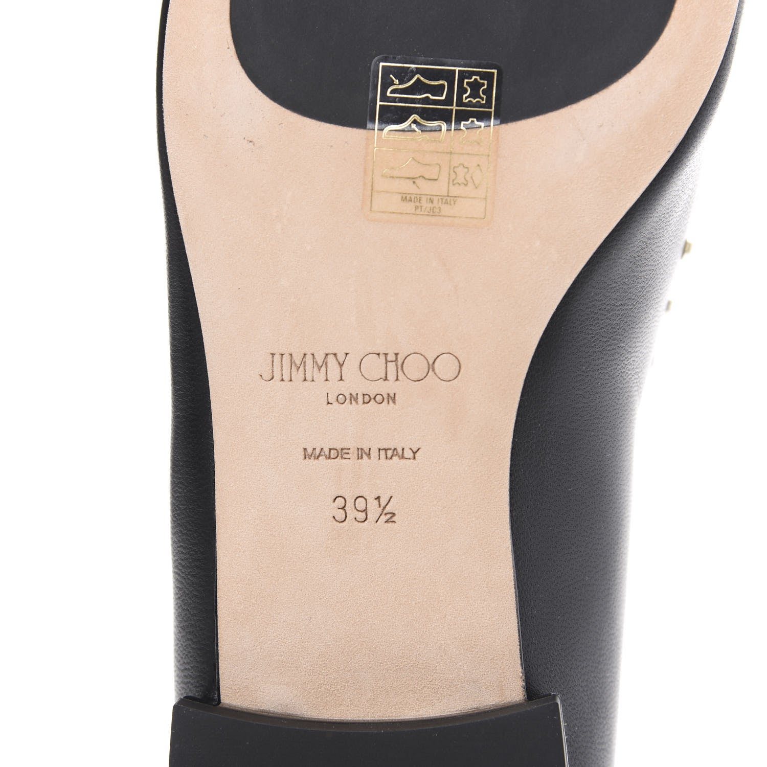 Jimmy Choo Nappa Pearl Studded Jaida Flat Loafer 39.5 Black 7 of 8